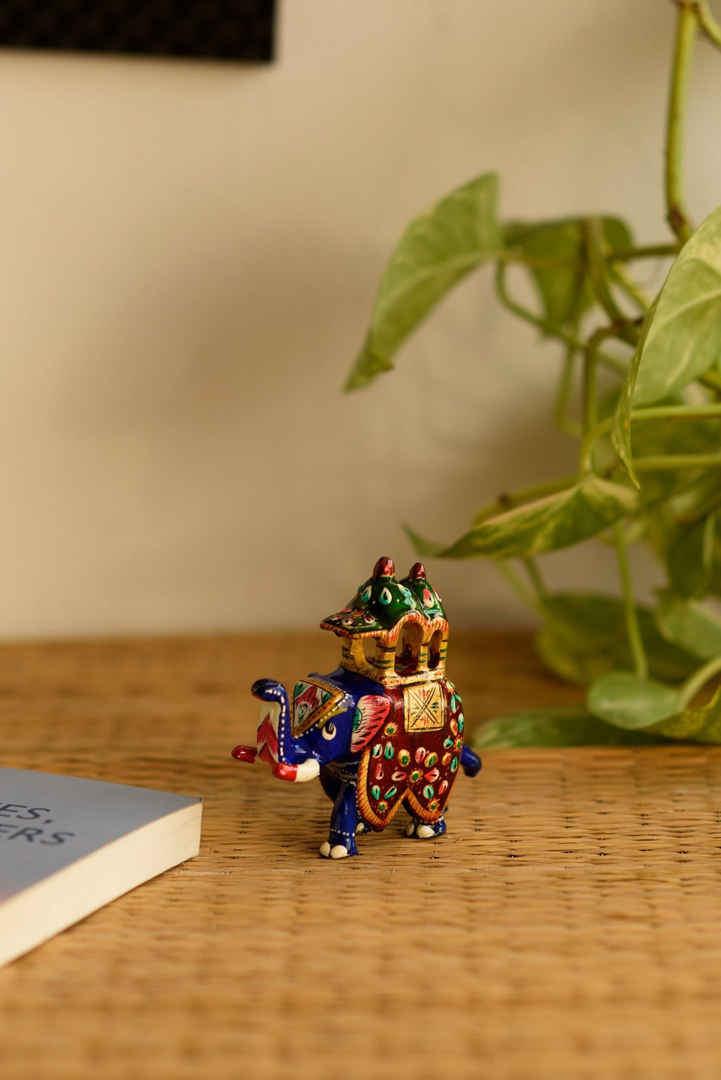 Meenakari Metal Ambabari Elephant Kafalo