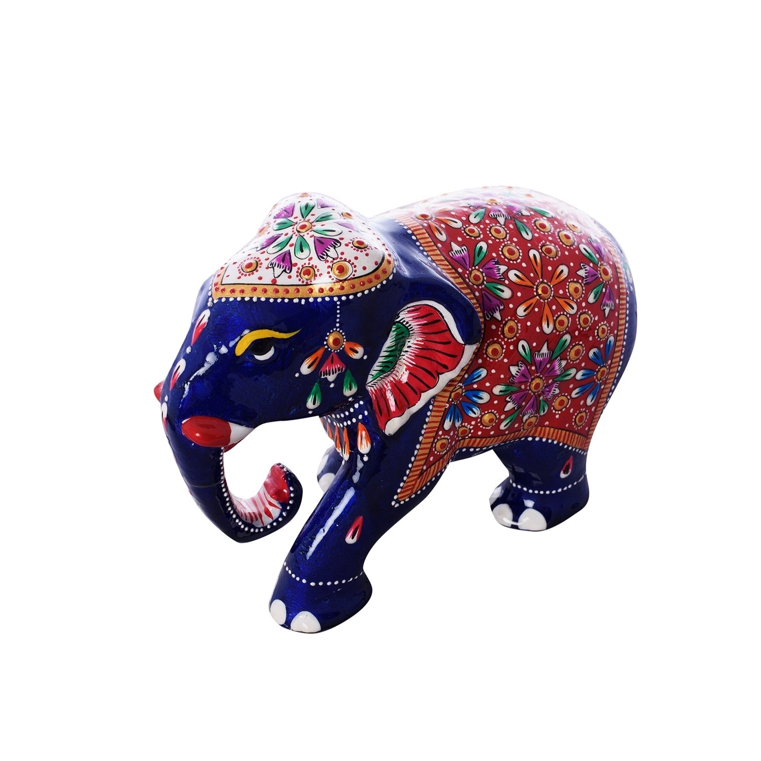 Colorful Meenakari Elephant Figurine Kafalo