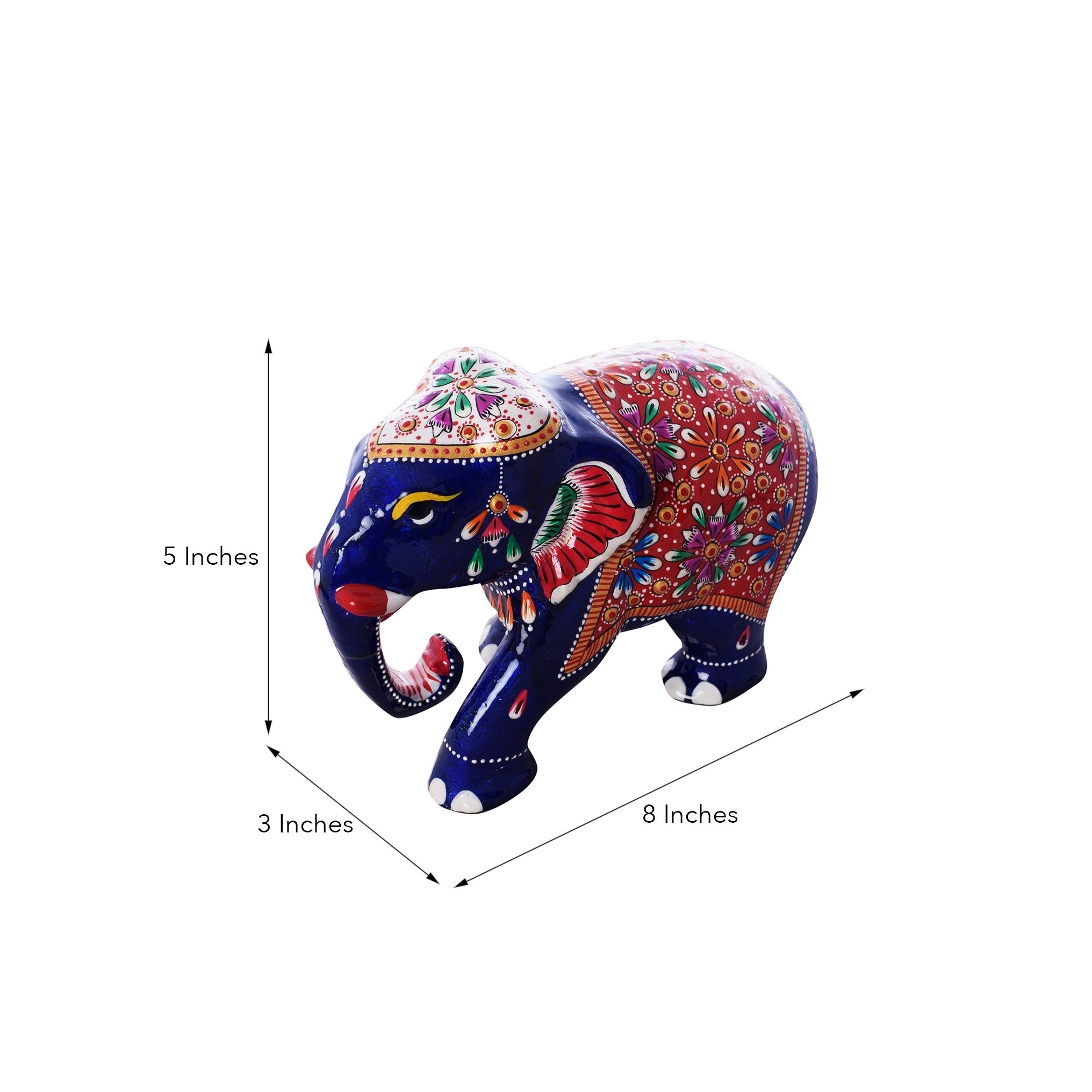 Colorful Meenakari Elephant Figurine Kafalo
