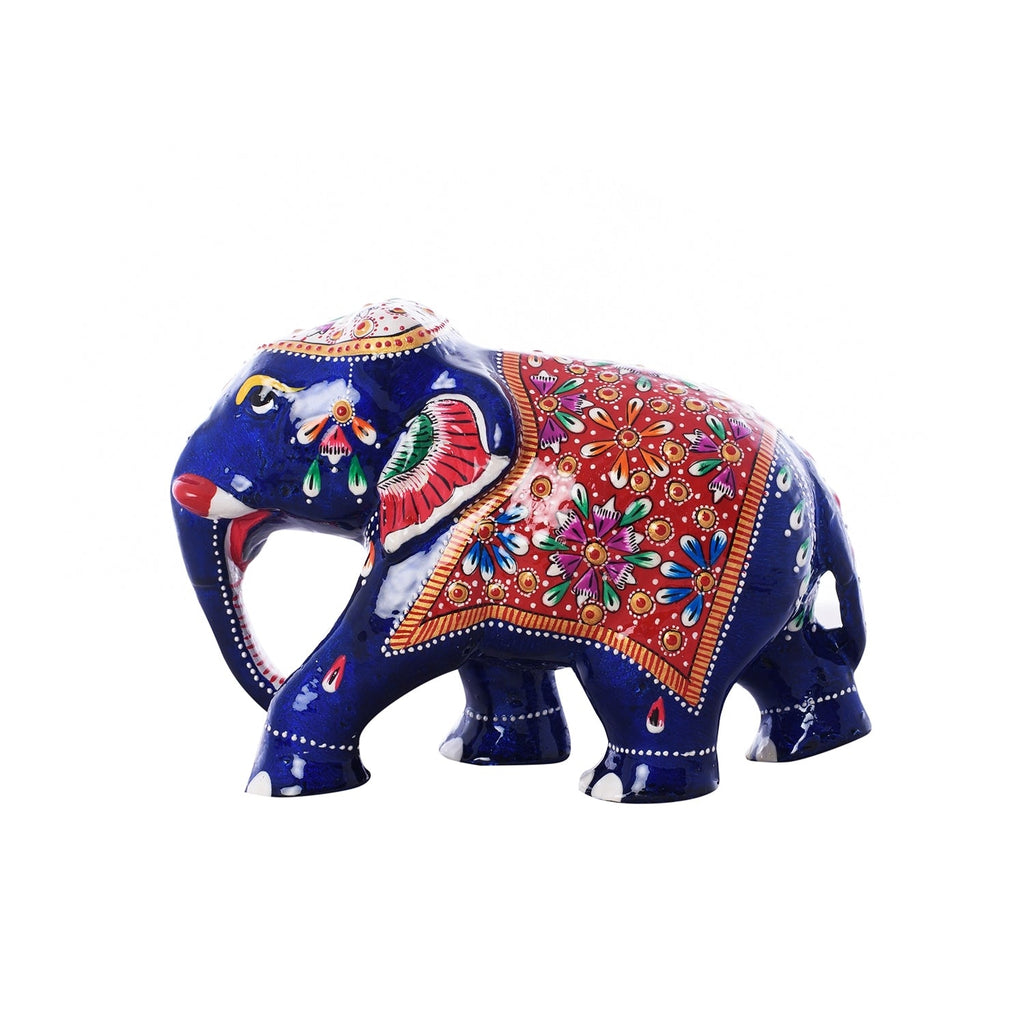 Colorful Meenakari Elephant Figurine Kafalo