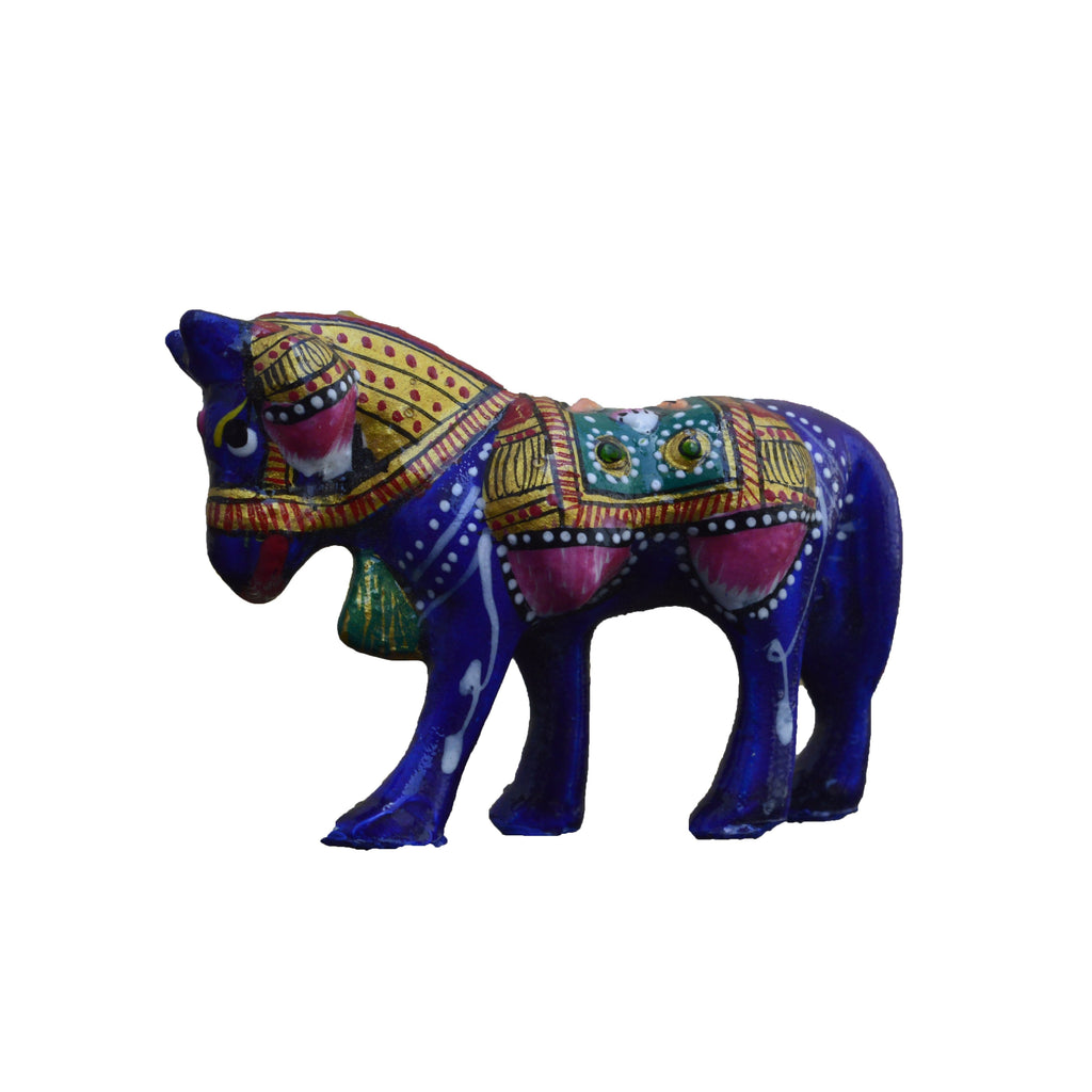 Meenakari Metallic Colorful Horse Kafalo