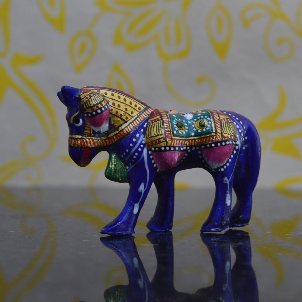 Meenakari Metallic Colorful Horse Kafalo