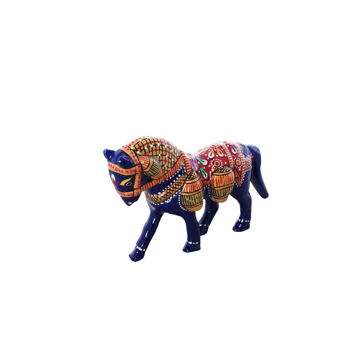 Colorful Meenakari Horse Figurine Kafalo