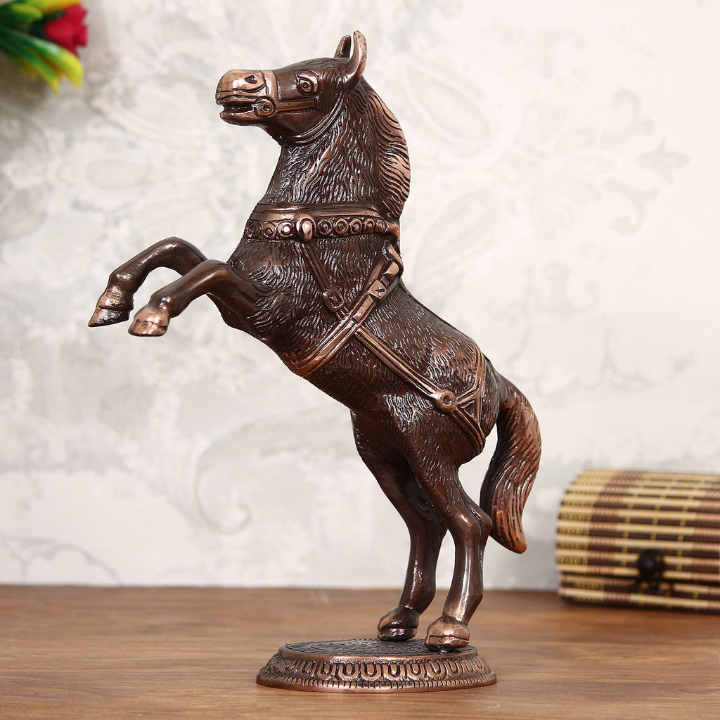 Decorative Jumping Horse Figurine Antique Showpiece Kafalo