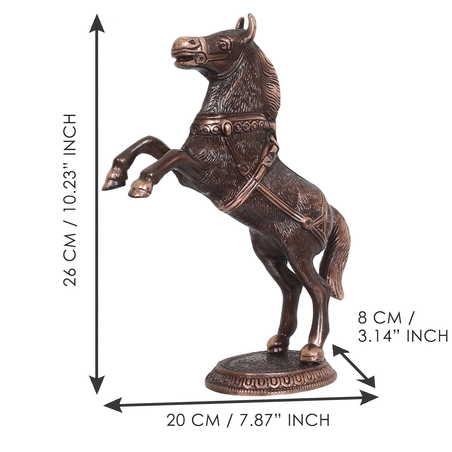 Decorative Jumping Horse Figurine Antique Showpiece Kafalo