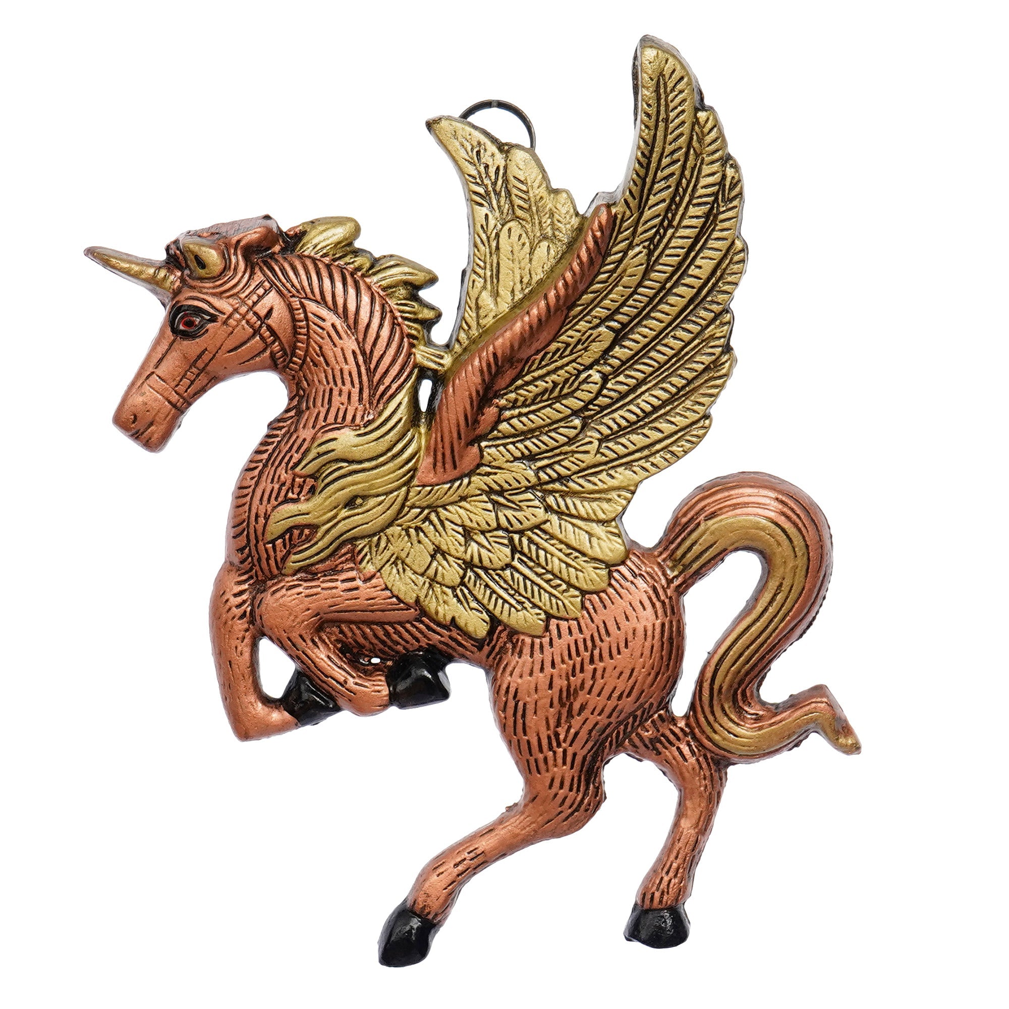 Decorative Flying Horse Metal Wall Hanging Showpiece Kafalo
