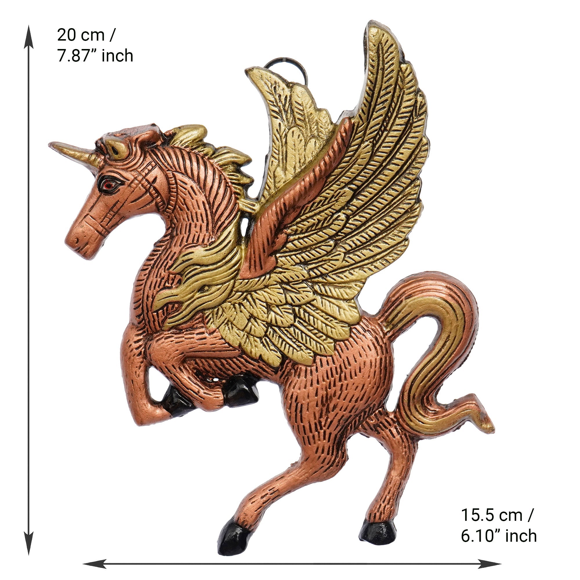 Decorative Flying Horse Metal Wall Hanging Showpiece Kafalo
