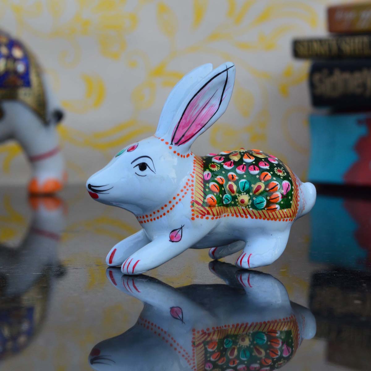 Meenakari Rabbit Figurine Kafalo