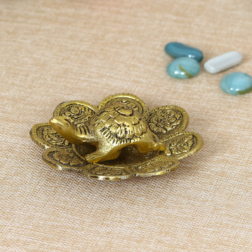 Feng Shui Tortoise with decorative plate for offices and home Kafalo