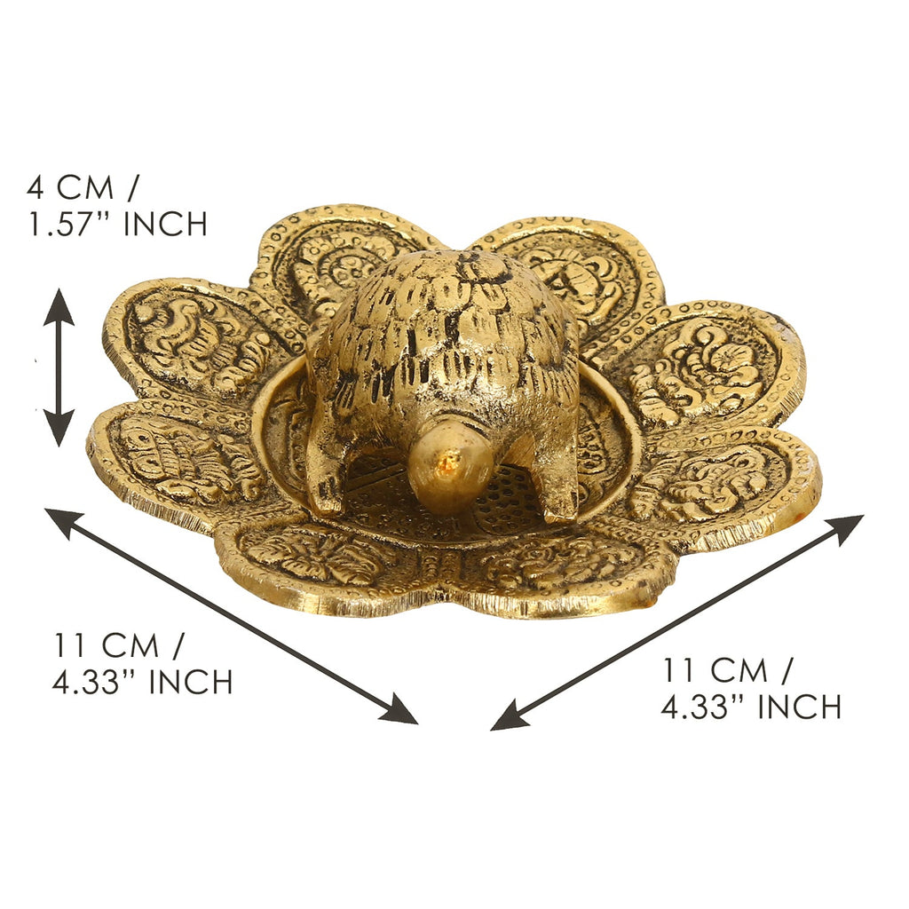 Feng Shui Tortoise with decorative plate for offices and home Kafalo
