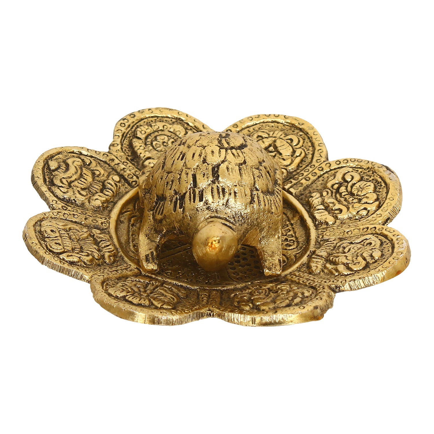 Feng Shui Tortoise with decorative plate for offices and home Kafalo
