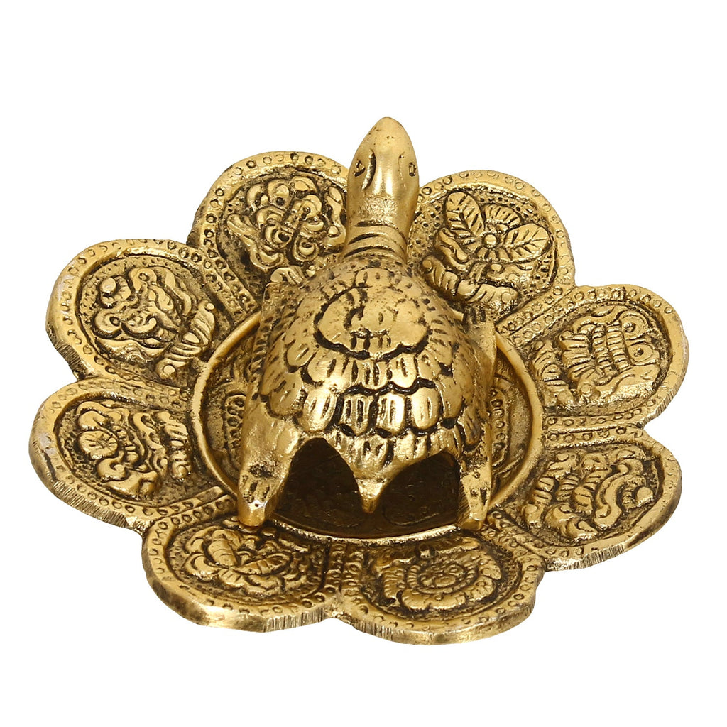 Feng Shui Tortoise with decorative plate for offices and home Kafalo