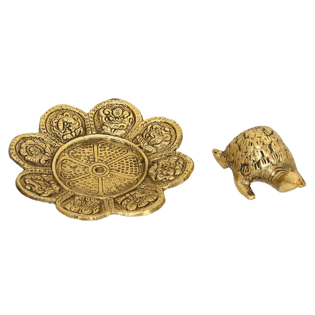 Feng Shui Tortoise with decorative plate for offices and home Kafalo