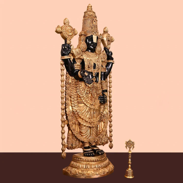 Brass Tirupati Balaji/Venkateshwar Idol (48 Inch) Vedansh Craft
