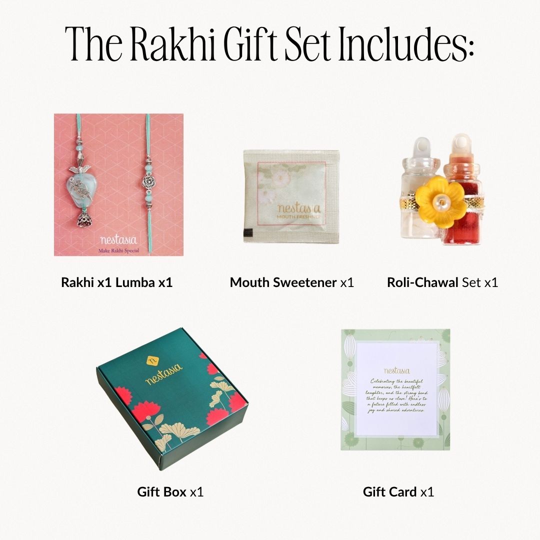 Mint Songbird Rakhi Lumba Gift Set Nestasia