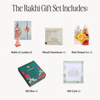 Pink Petal Rakhi Lumba Gift Set Nestasia