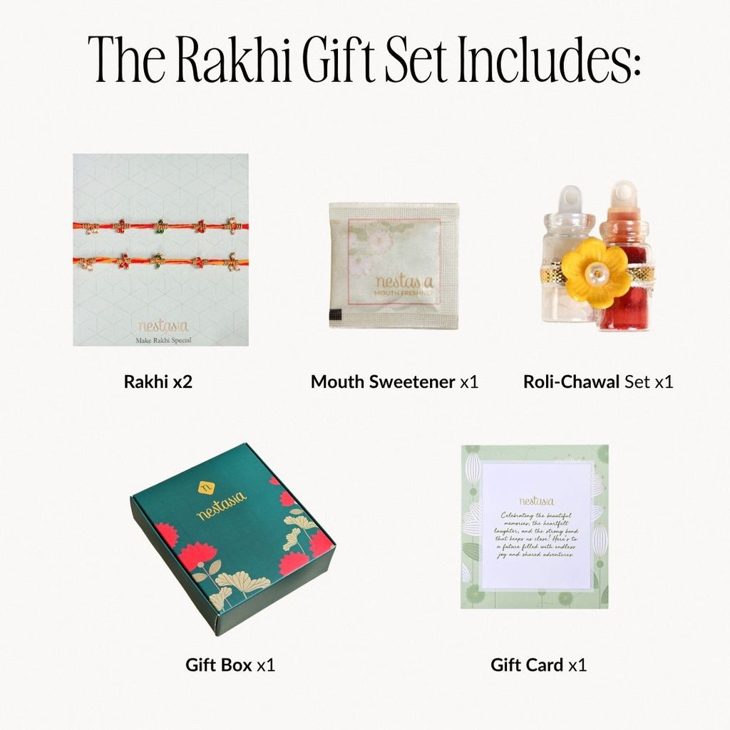 Beaded Bond Rakhi Gift Set Nestasia