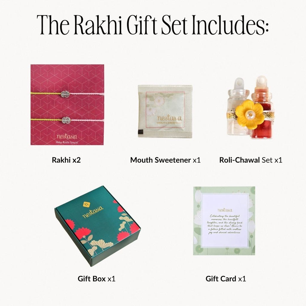 Shri Radha Rakhi Gift Set Nestasia