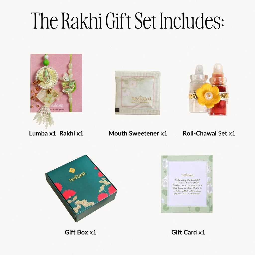 Pearl Meadow Rakhi And Lumba Gift Set Nestasia