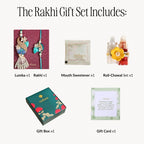 Aqua Bloom His Her Rakhi Lumba Gift Set Nestasia