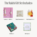 Iridescent Bhai Bhabi Rakhi And Lumba Gift Set Nestasia