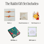 Saffron Petal Rakhi Gift Set Nestasia