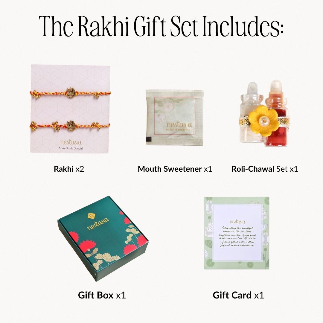 Sacred Om Rakhi Gift Set Nestasia