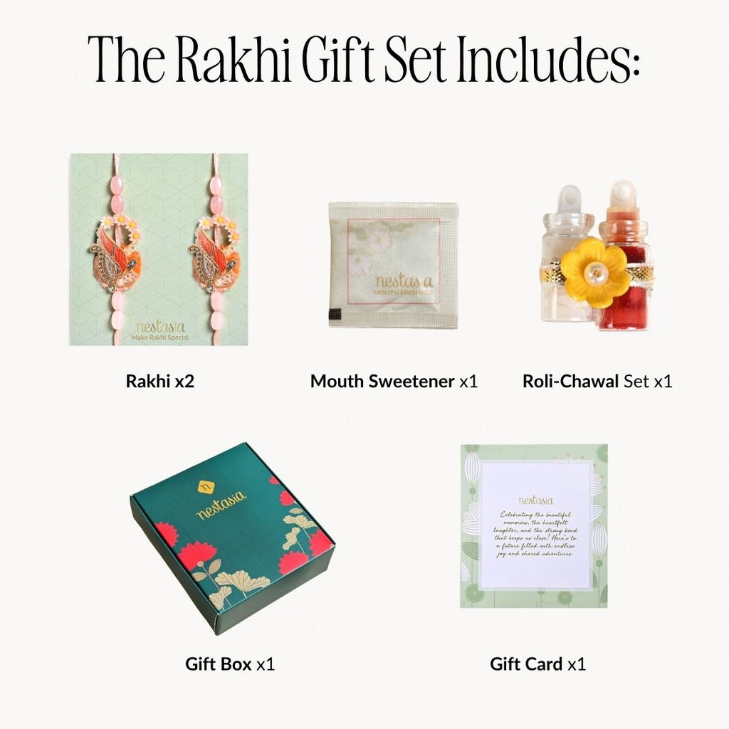 Infinite Floral Rakhi Gift Set Nestasia