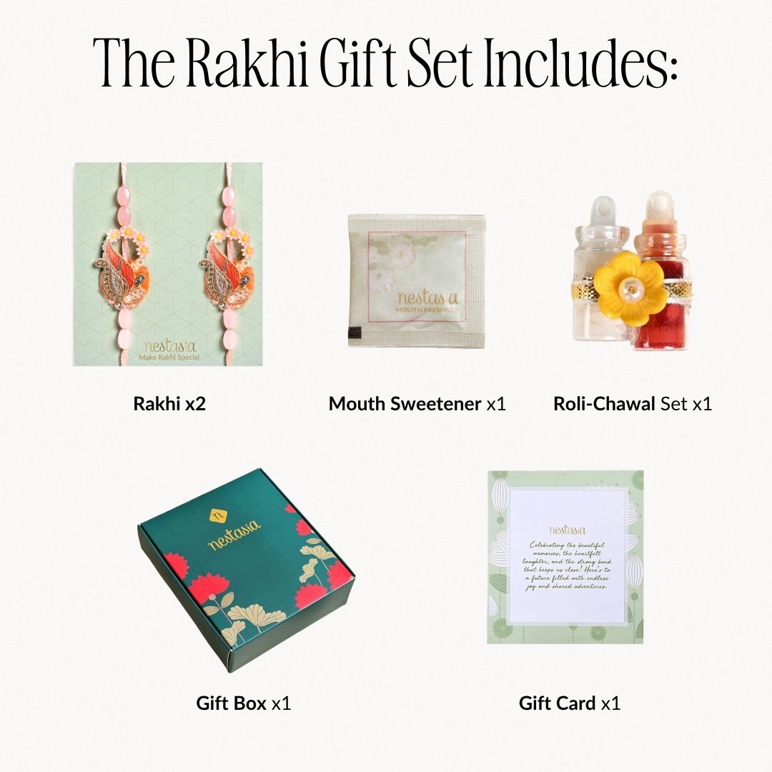 Infinite Floral Rakhi Gift Set Nestasia