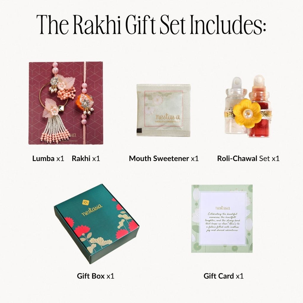 Blush Berry Rakhi And Lumba Gift Set Nestasia