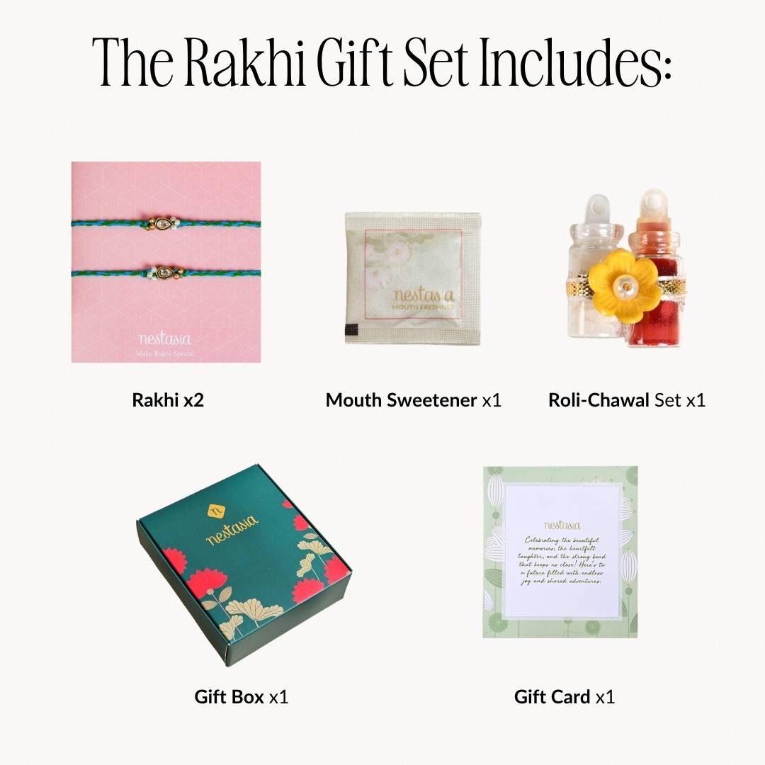 Teardrop Rakhi Gift Set Nestasia