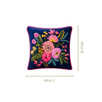 Midnight Bouquet Velvet Cushion Cover 40x40cm Nestasia