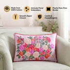Blush Stripe Cotton Cushion Cover 50x35cm Nestasia