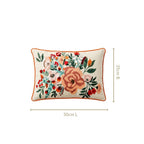 Rustic Flora Embroidered Cotton Cover 50x35cm Nestasia