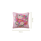Blush Breeze Embroidered Stripe Cotton Cushion Cover 40x40cm Nestasia
