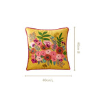 Sunshine Bouquet Embroidered Cushion Cover 40x40cm Nestasia