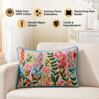 Meadow Embroidered Cushion Cover 50x35cm Nestasia