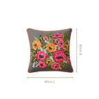 Eclipse Flora Cotton Embroidered Cushion Cover 40x40cm Nestasia