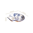 Chinoiserie Blue Ceramic Section Plates Set Of 2 Nestasia
