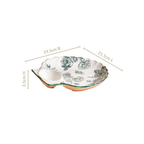 Chinoiserie Green Ceramic Section Plates Set Of 2 Nestasia