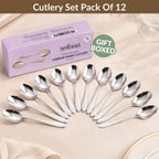 Mirror Finish Spoon Set Of 12 Nestasia