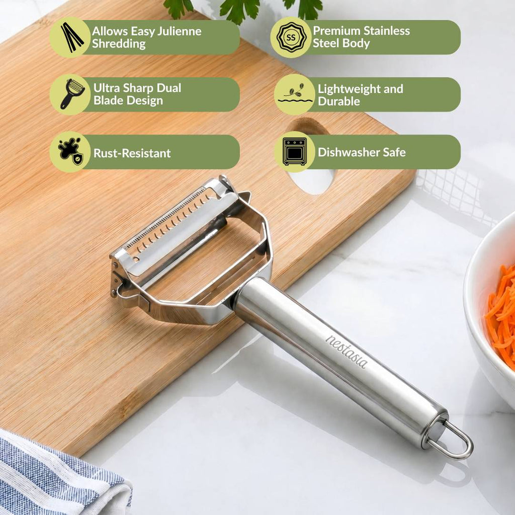 Dual Blade Julienne Peeler Nestasia
