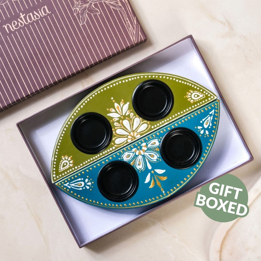 Linea Wooden Tealight Holder Set Of 2 Nestasia
