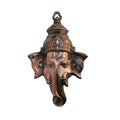 Brown Metal Lord Ganesha Face Wall Hanging Kafalo
