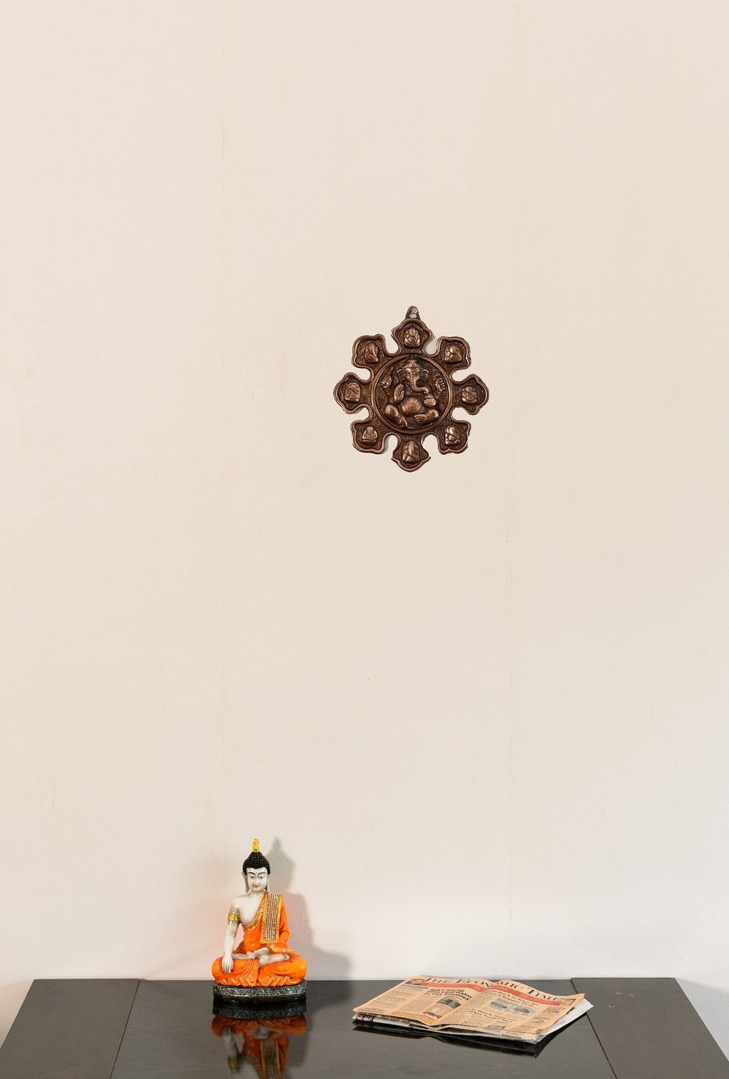 Metal Wall hanging with 9 variants of Lord Ganesha Kafalo