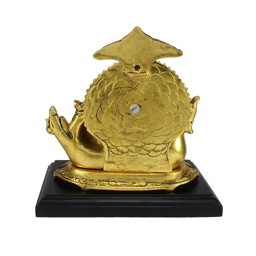 Golden Lord Ganesha sitting on Swan Throne Kafalo