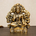 Golden Metal Lord Panchmukhi Hanuman Statue Kafalo