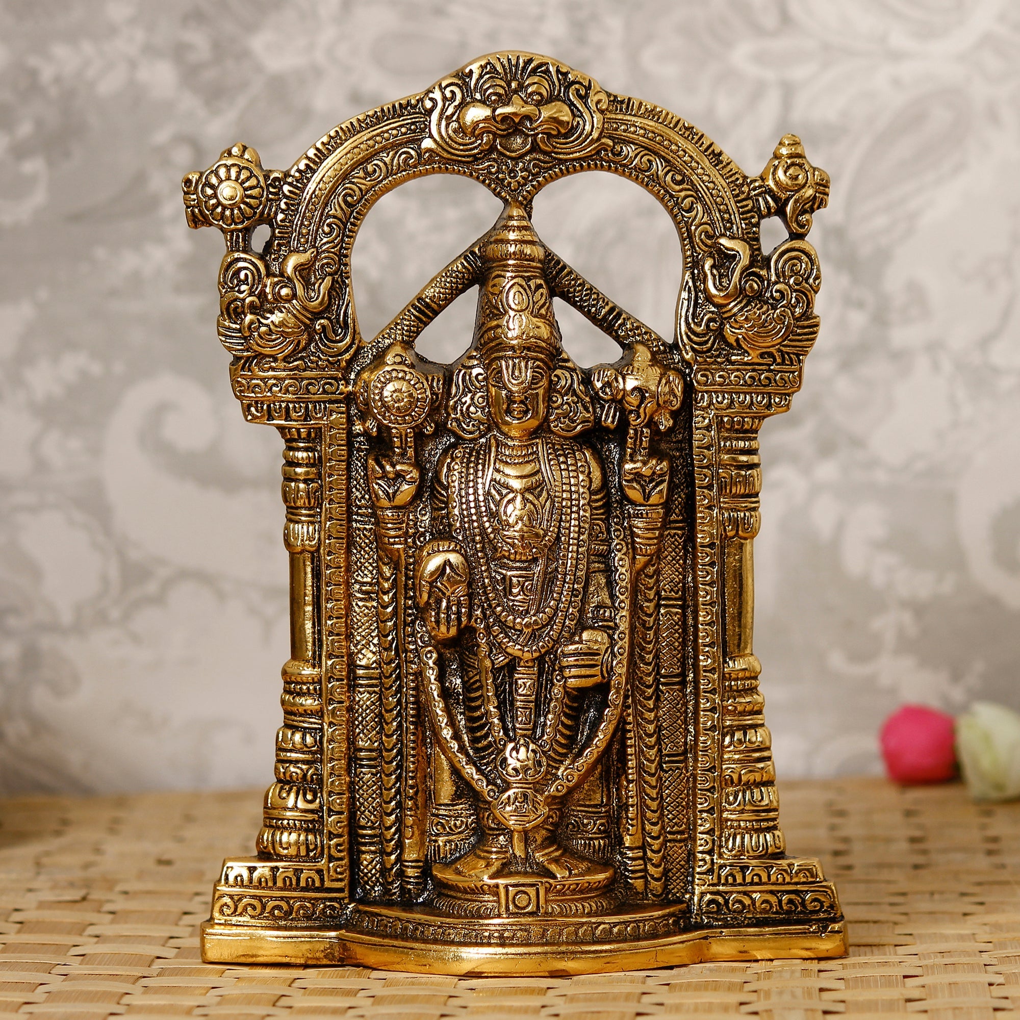 Golden Metal Lord Balaji Idol Kafalo