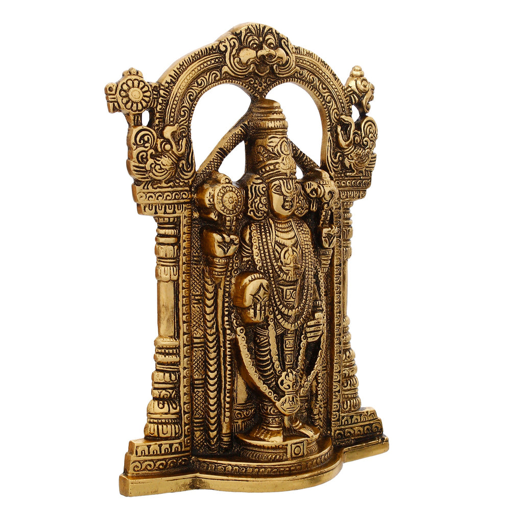 Golden Metal Lord Balaji Idol Kafalo
