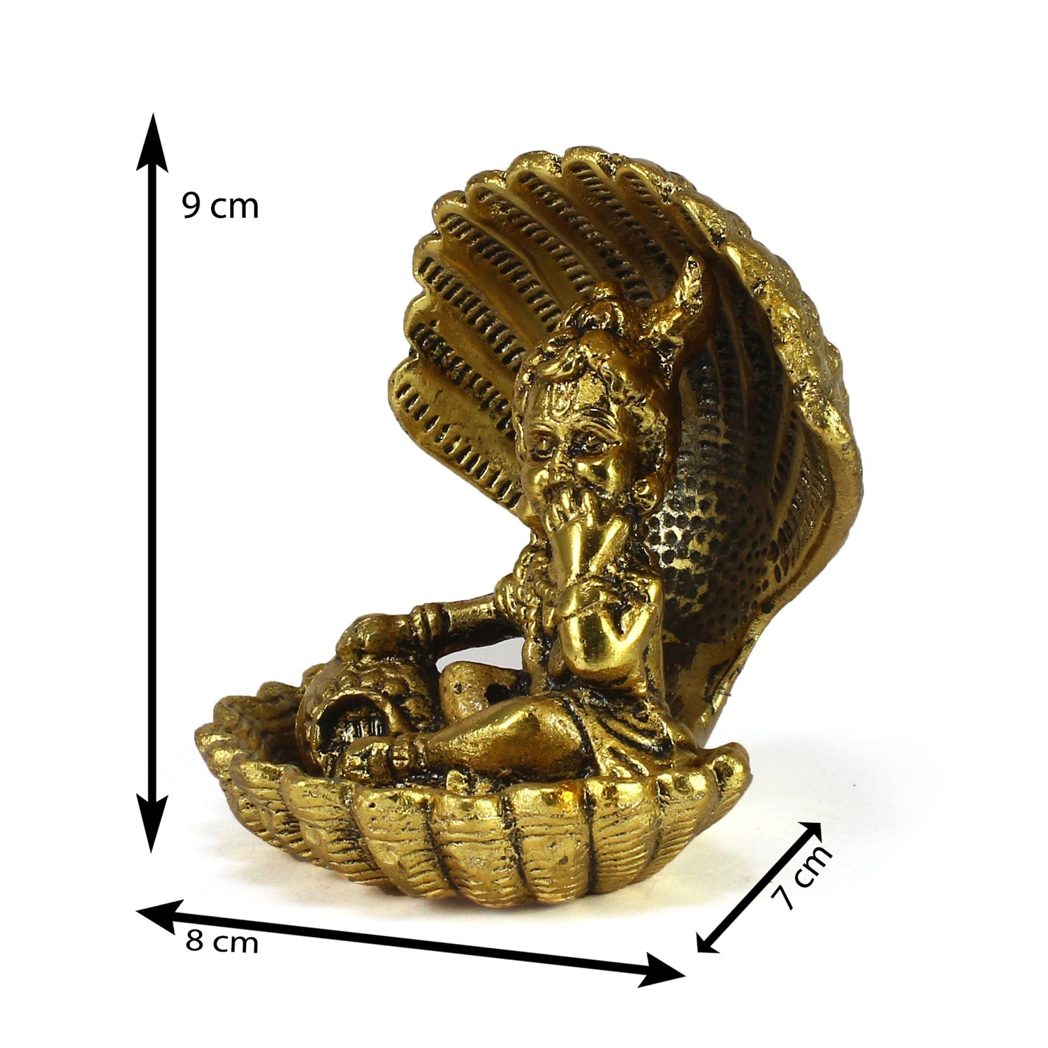Golden Metal Bal Gopal Krishna Statue having Makhan Kafalo
